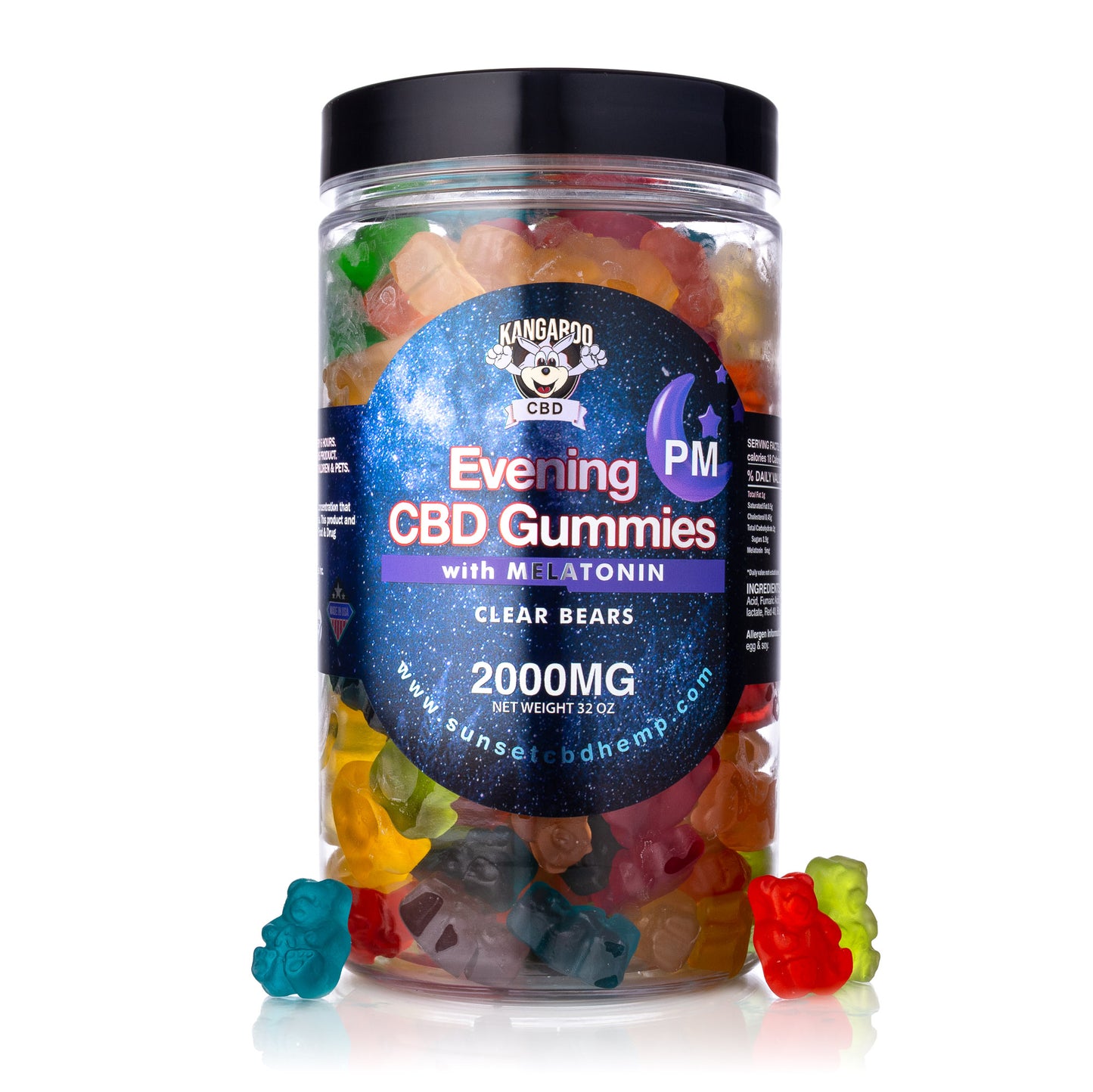 Kangaroo CBD PM Sleeptime Gummy Lineup