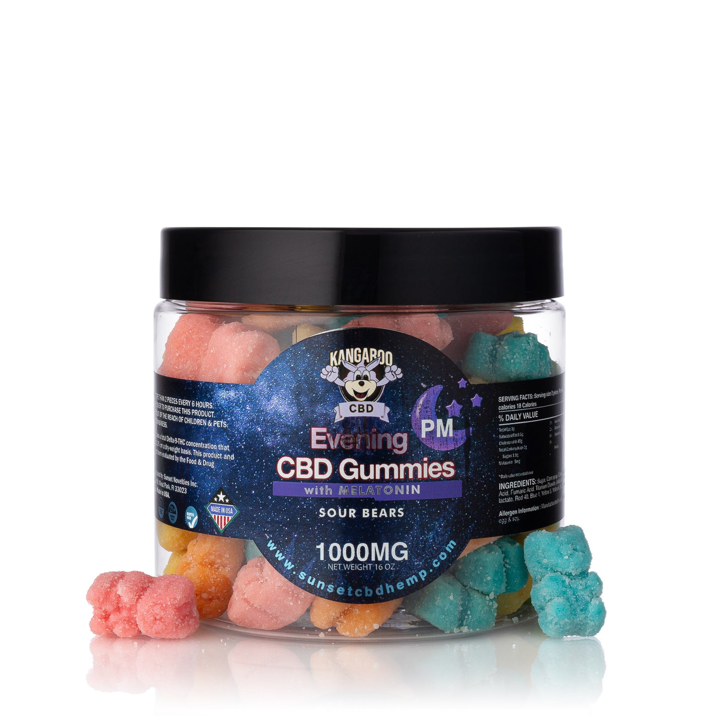 Kangaroo CBD PM Sleeptime Gummy Lineup