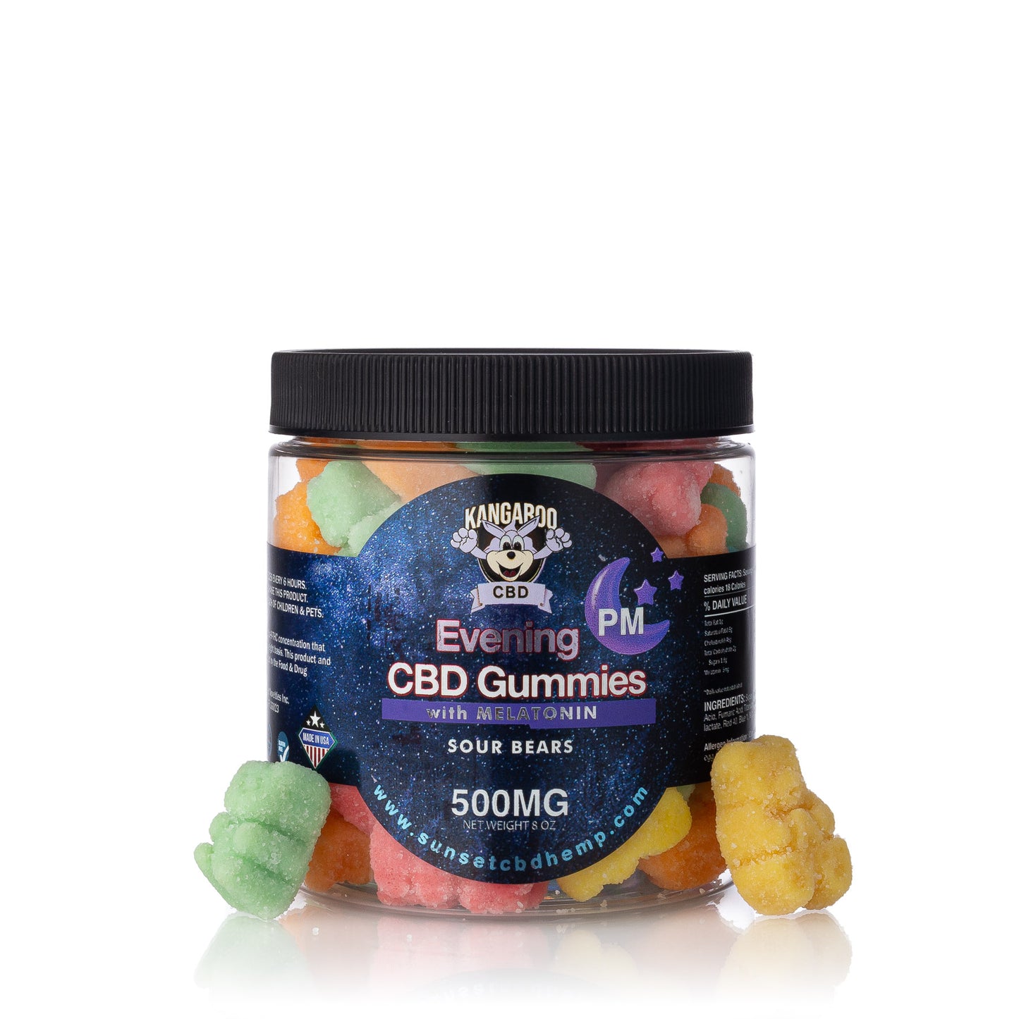 Kangaroo CBD PM Sleeptime Gummy Lineup