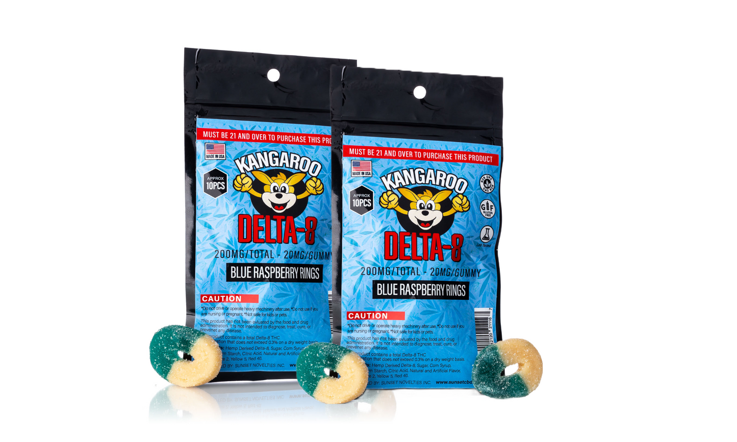 Kangaroo DELTA-8 200MG Gummy Lineup