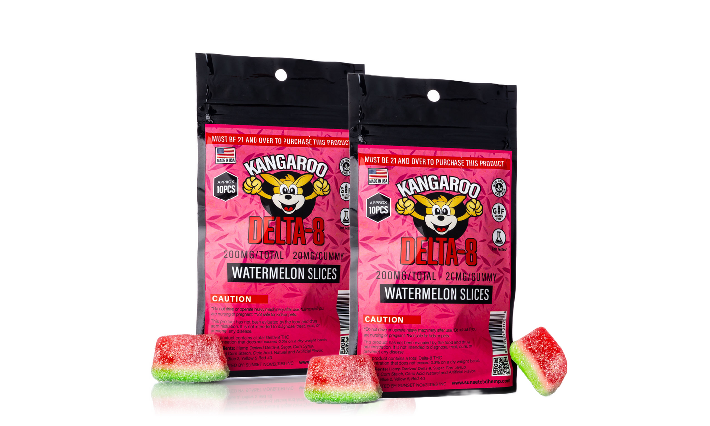 Kangaroo DELTA-8 200MG Gummy Lineup