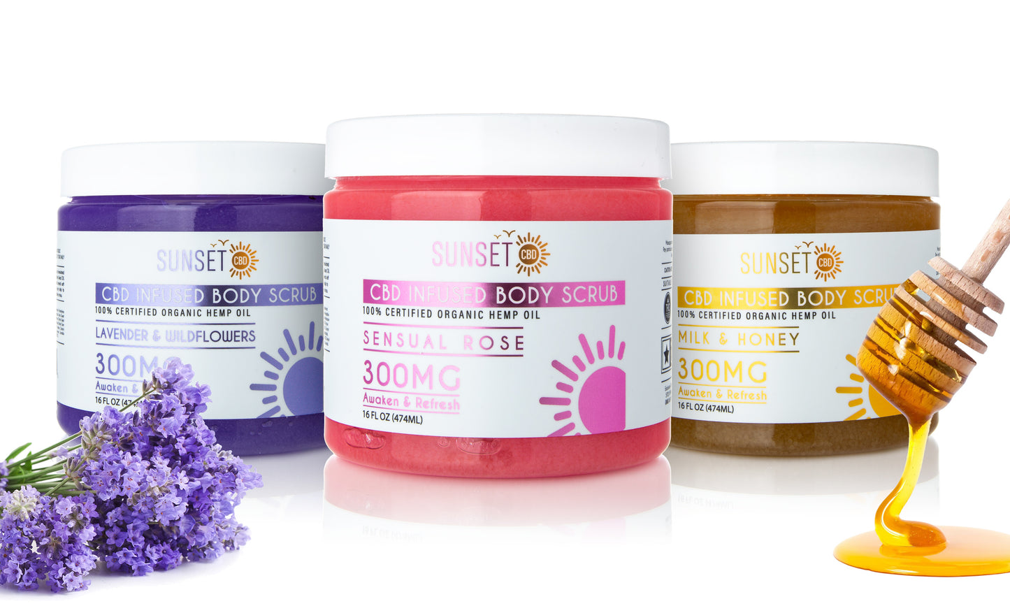 Sunset CBD Body Scrub Collection