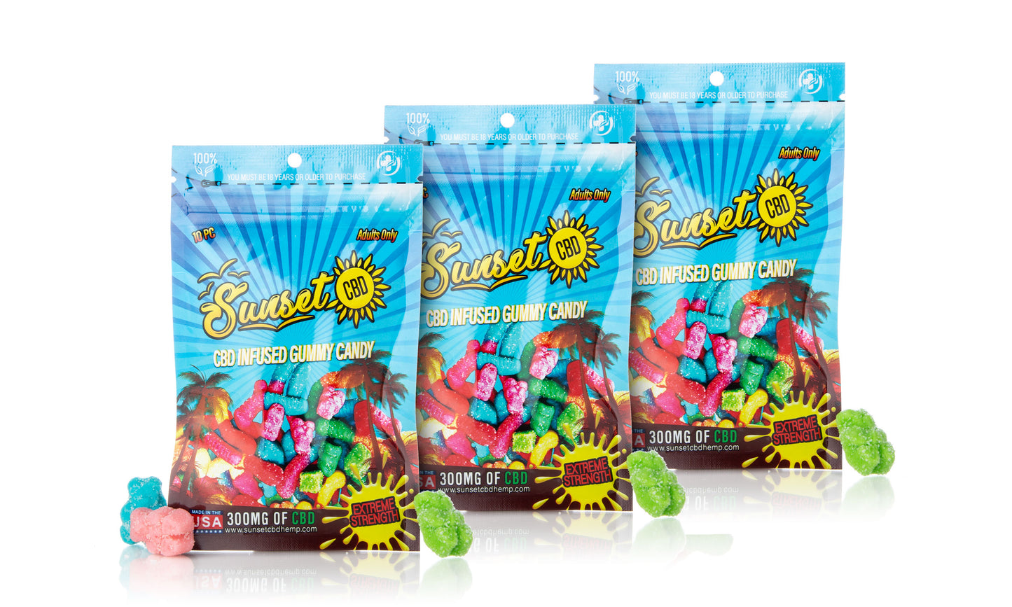 Sunset CBD Sour Gummy Selection