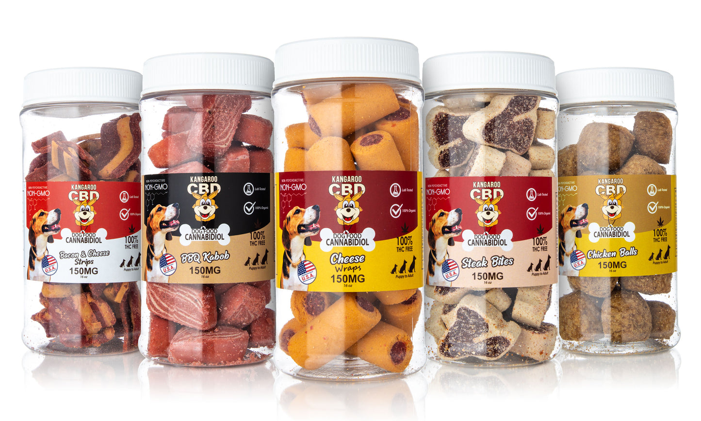 KANGAROO CBD Pet Treats - All Flavors / All Sizes