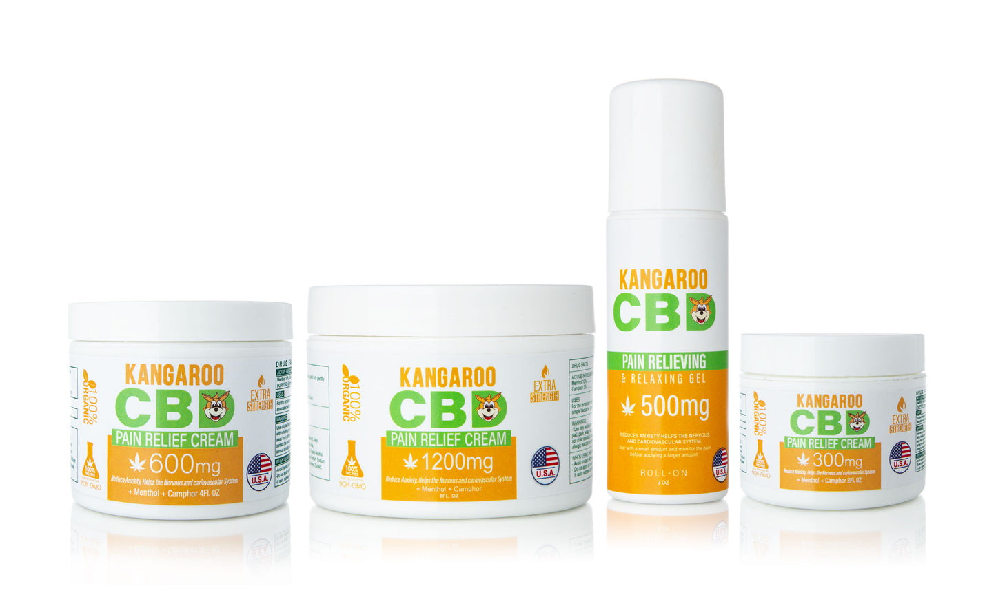 Kangaroo CBD Pain Creams Lineup