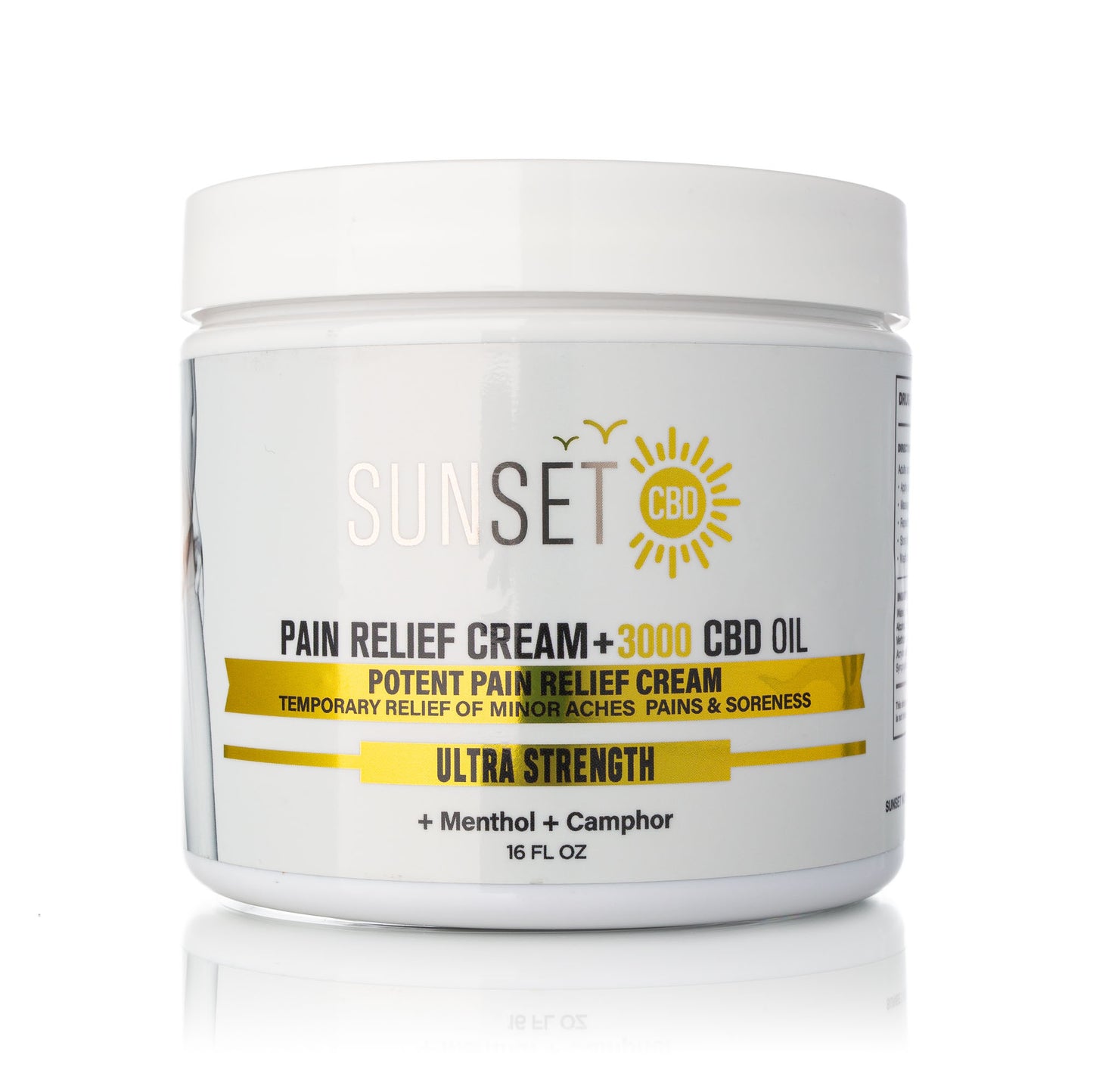 Sunset CBD Pain Cream Menthol & Camphor