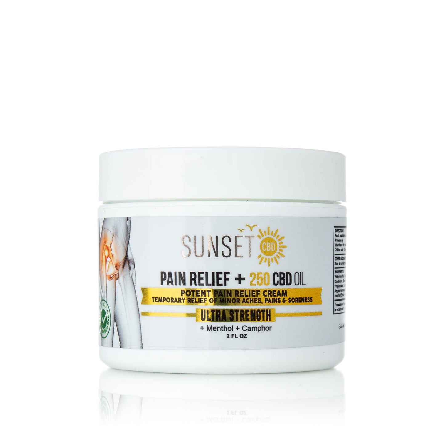 Sunset CBD Pain Cream Menthol & Camphor