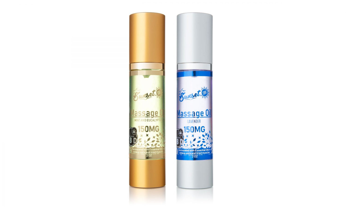 Sunset CBD Massage Oil Collection
