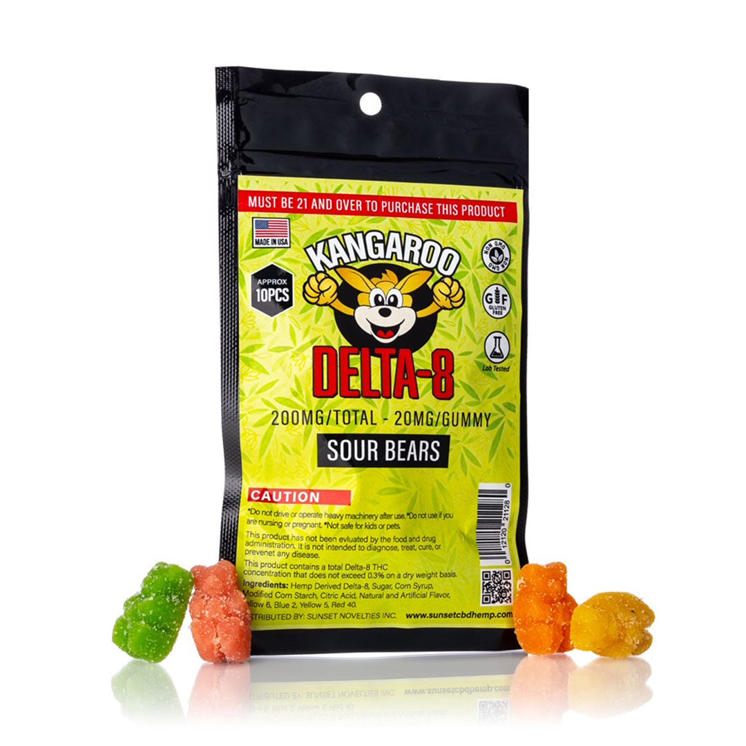 Kangaroo DELTA-8 200MG Gummy Lineup