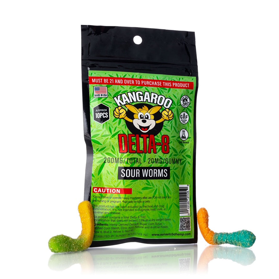 Kangaroo DELTA-8 200MG Gummy Lineup