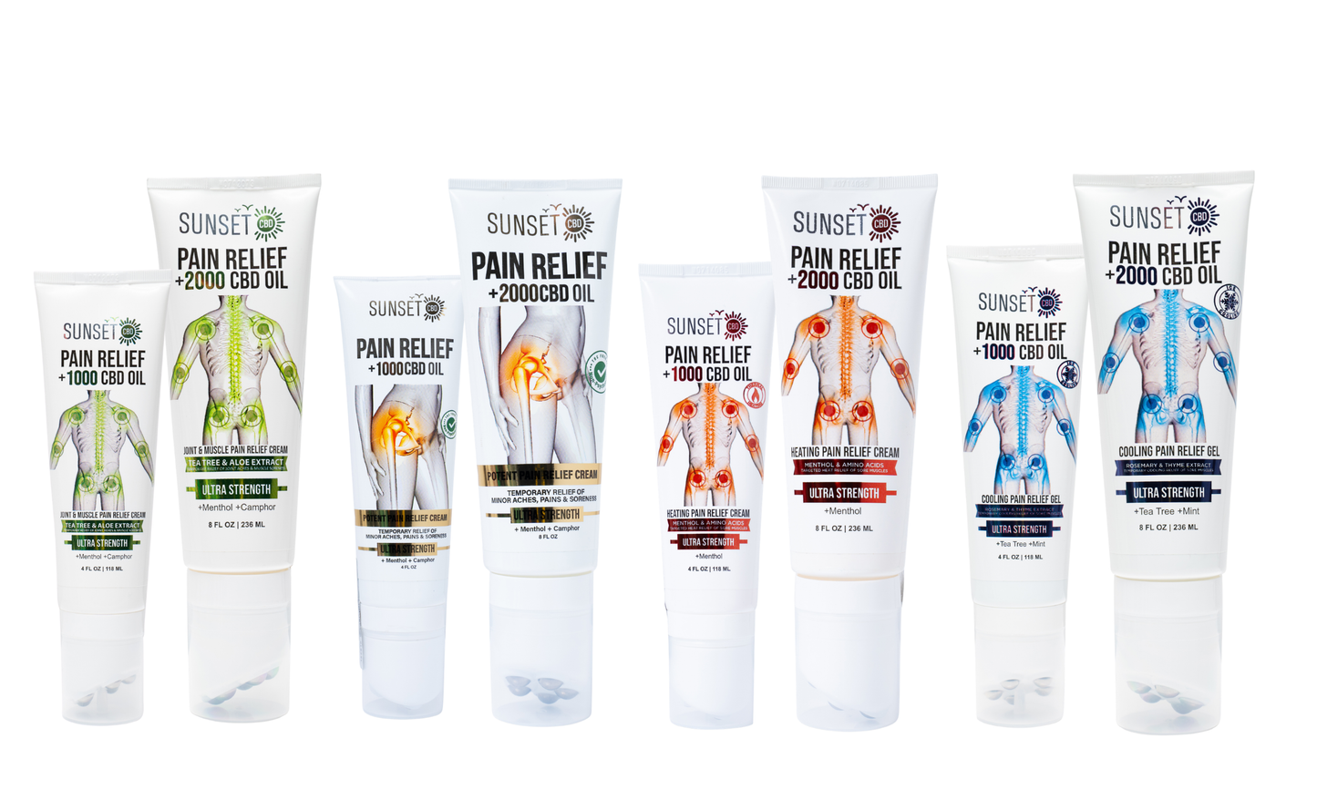 Sunset CBD Pain Relief Tubes with Roller Ball Applicator - Groupon Voucher Exclusive