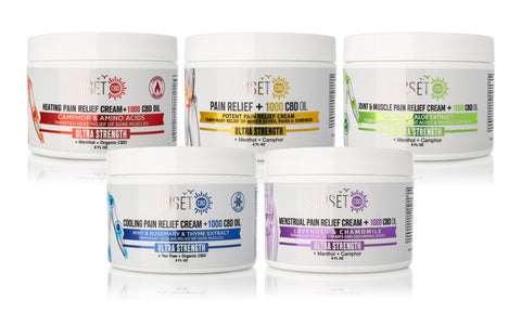 SUNSET CBD Pain Creams - All Formulas / All Sizes