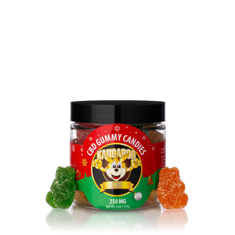 Christmas Edition KANGAROO CBD clear gummy bears