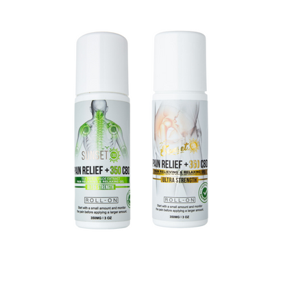 Image of two Sunset 350mg CBD Roll-On productS