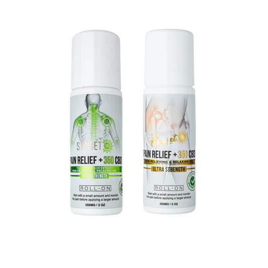 Image of two Sunset 350mg CBD Roll-On productS