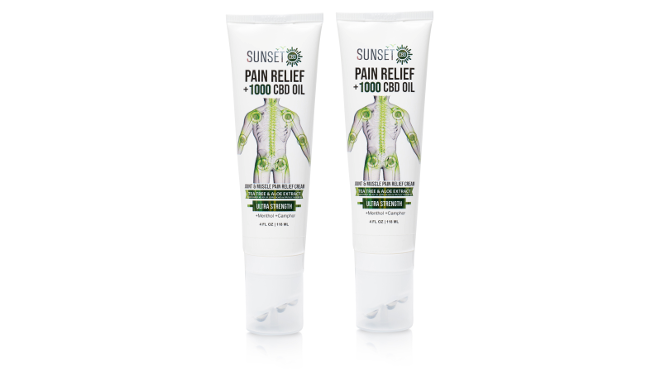 Sunset CBD Pain Relief Tubes with Roller Ball Applicator - Groupon Voucher Exclusive