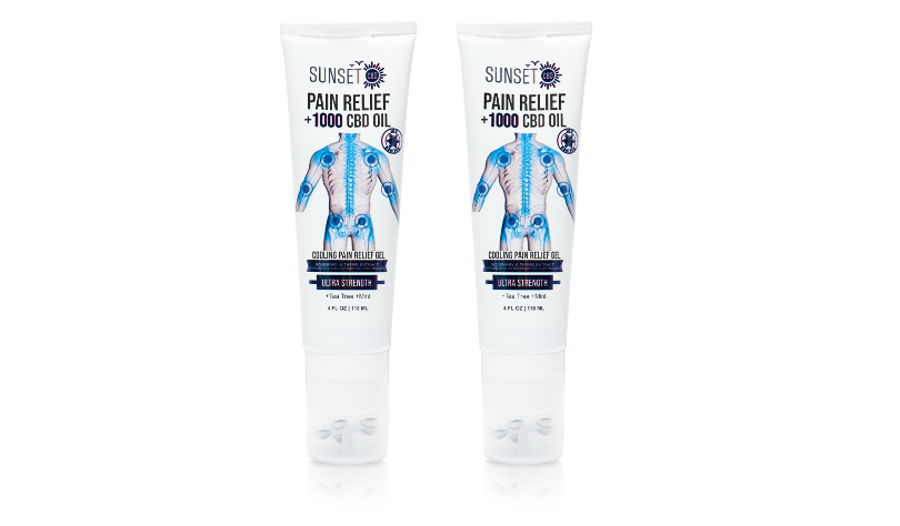 Sunset CBD Pain Relief Tubes with Roller Ball Applicator - Groupon Voucher Exclusive