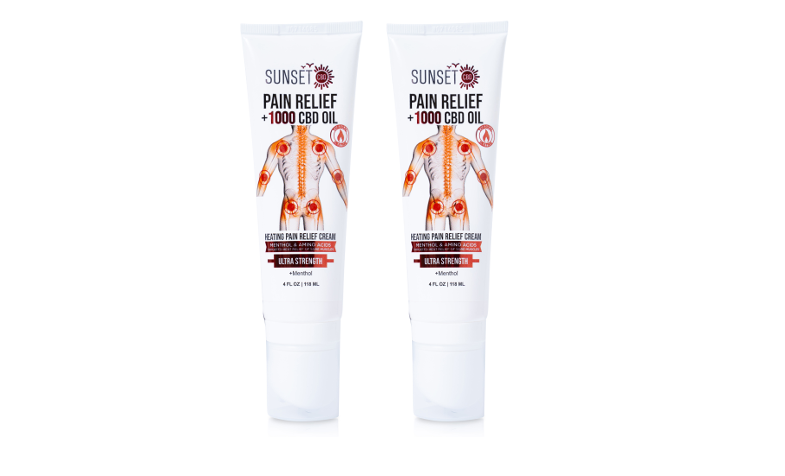Sunset CBD Pain Relief Tubes with Roller Ball Applicator - Groupon Voucher Exclusive