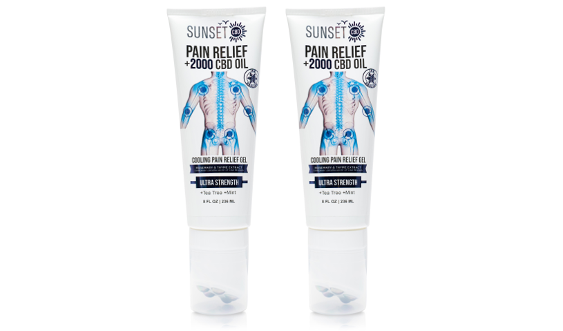 Sunset CBD Pain Relief Tubes with Roller Ball Applicator - Groupon Voucher Exclusive