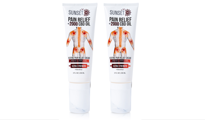 Sunset CBD Pain Relief Tubes with Roller Ball Applicator - Groupon Voucher Exclusive