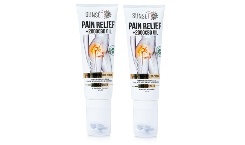 Sunset CBD Pain Relief Tubes with Roller Ball Applicator - Groupon Voucher Exclusive