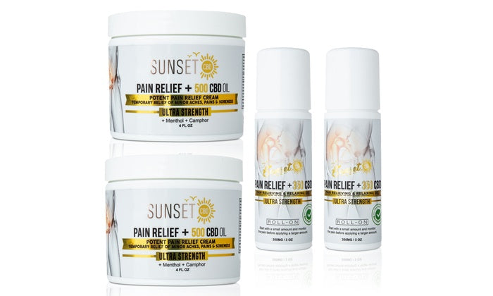 Sunset CBD Pain Cream Roll-On Collection