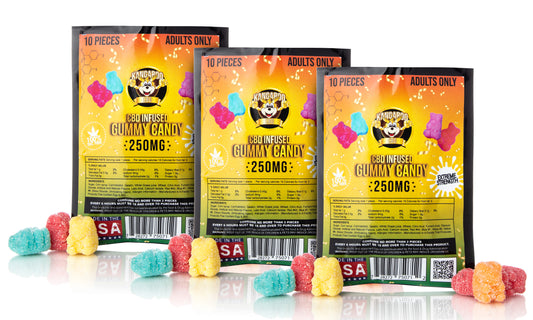 Kangaroo  CBD Gummies 250MG Pouch - Gummy Sour Bears