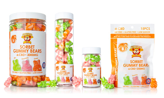 Kangaroo CBD Sweet Sorbet Bear Lineup