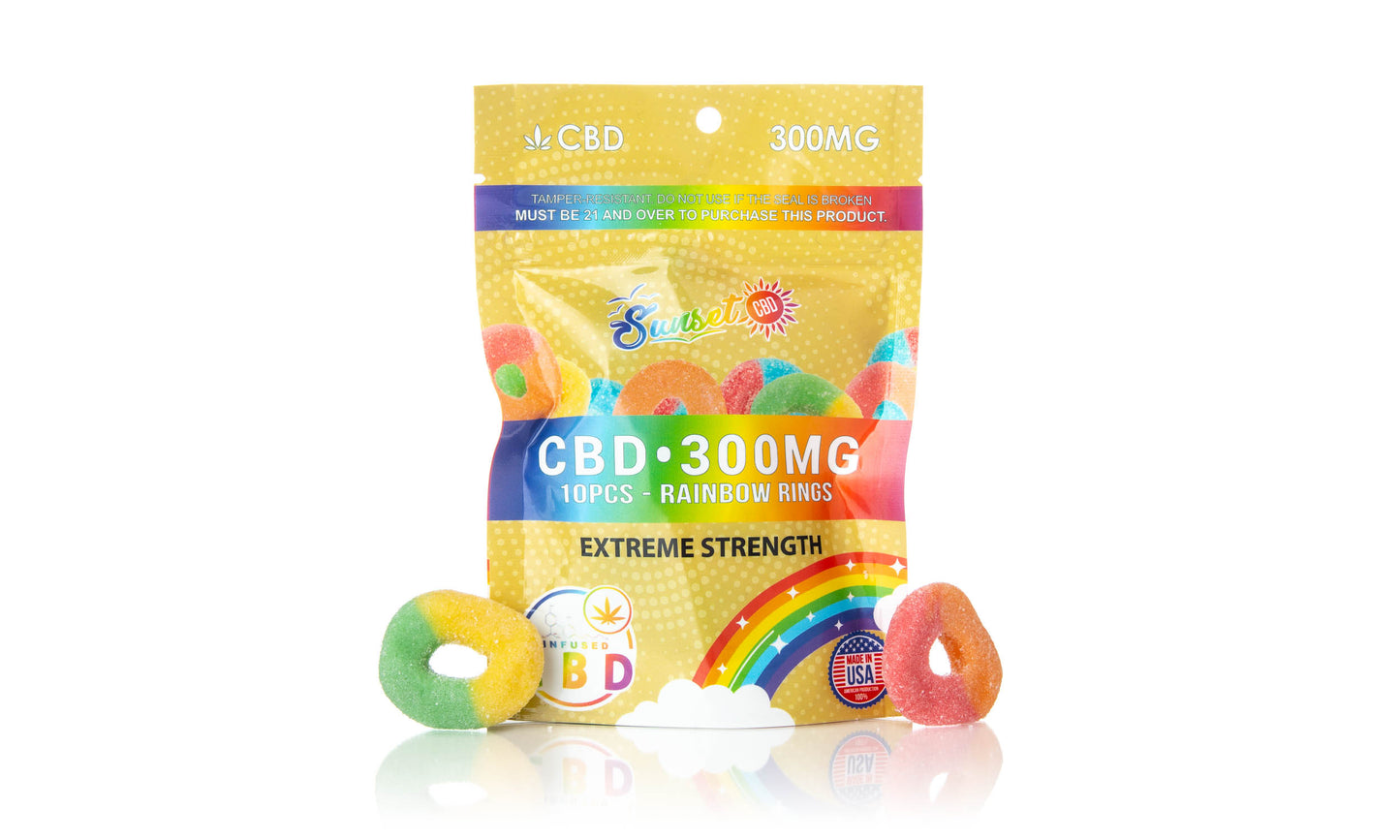 Sunset CBD Regular Gummies - All Flavors / All Sizes