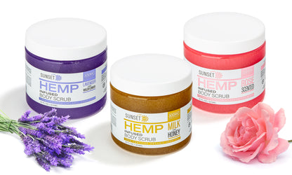 Sunset HEMP Body Scrub Collection