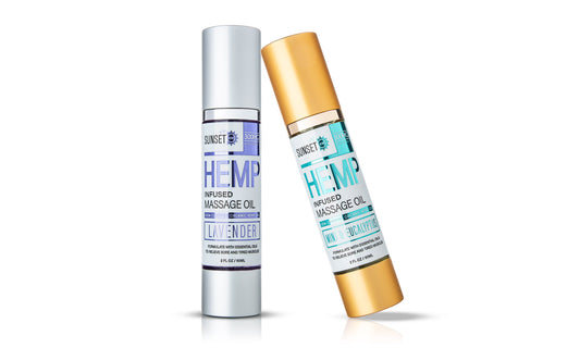 Sunset HEMP Massage Oil Collection