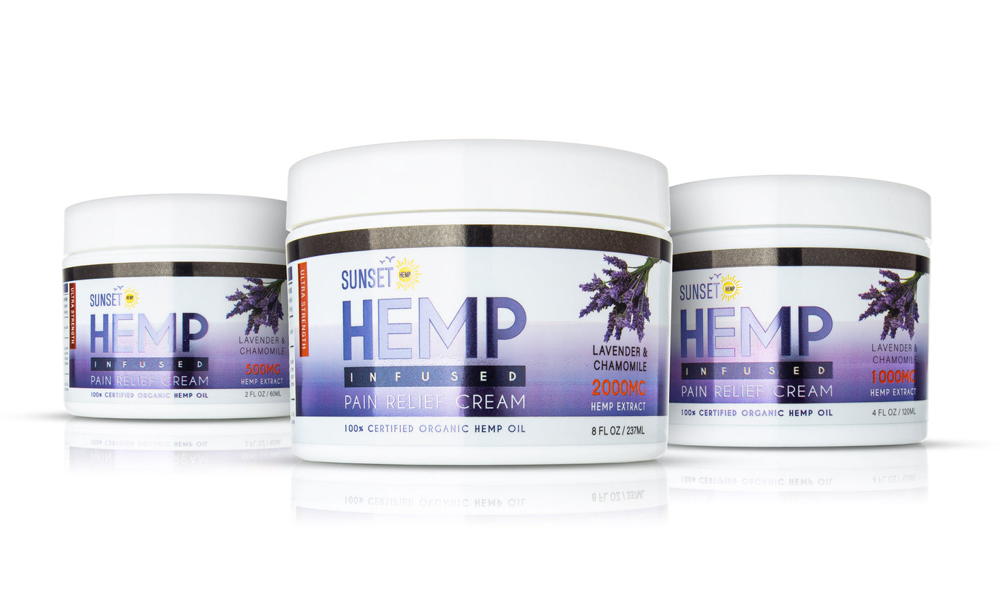 Sunset HEMP Pain Creams Collection